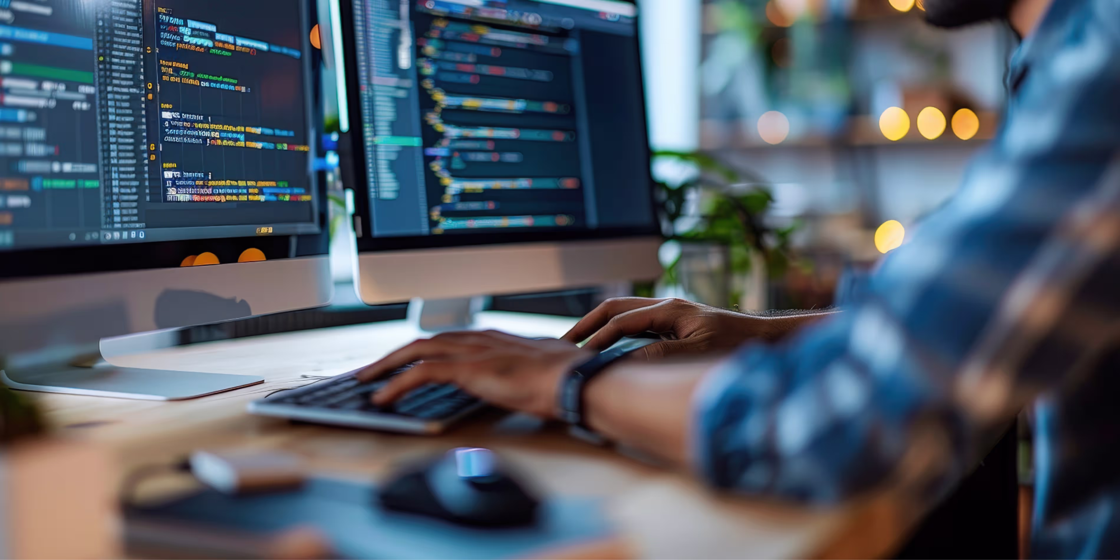 Web-Entwickler am Schreibtisch